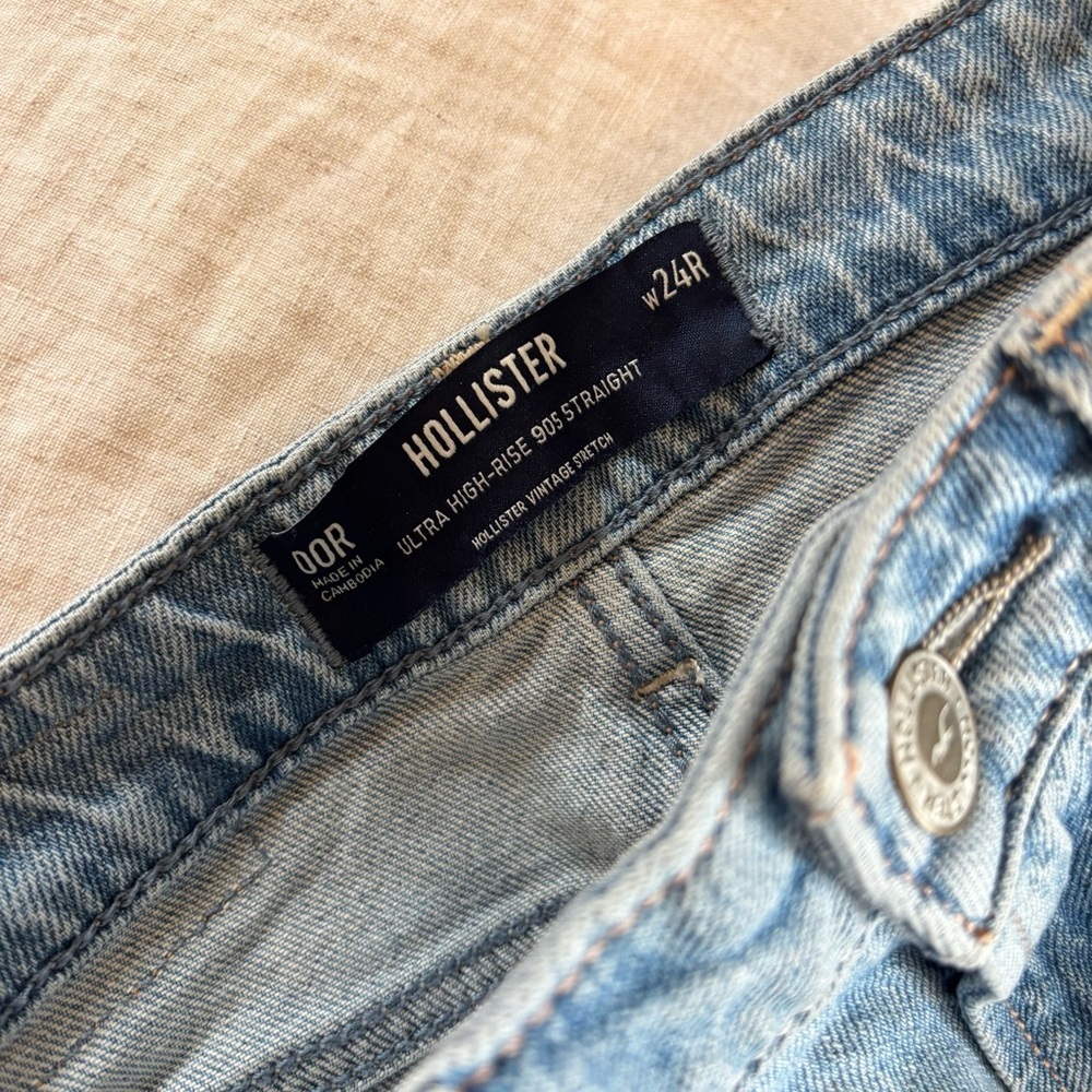 Hollister Light Blue Straight Leg Jeans - Picture 7 of 7